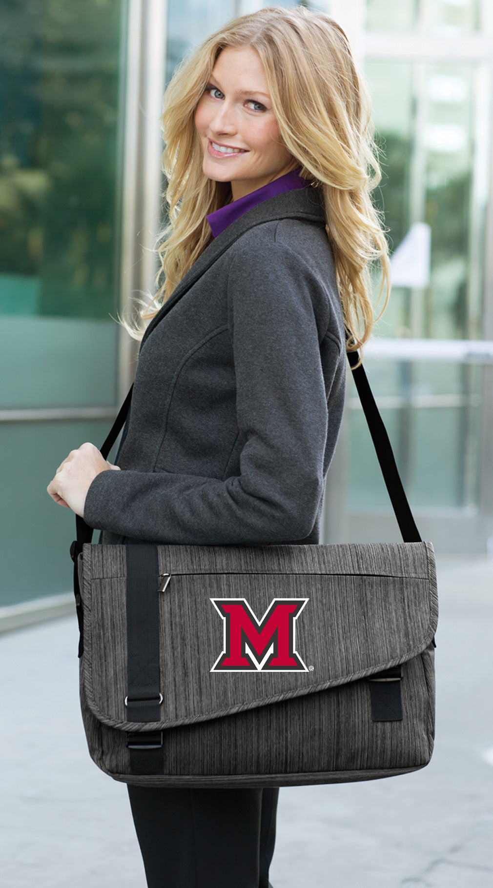 Miami University Laptop Messenger Bag Briefcase or Travel Computer Bag