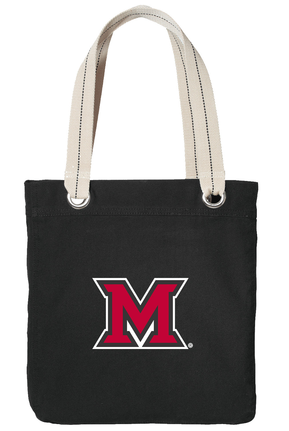 Miami University Tote Bag Miami of Ohio Deluxe Canvas Shoulder Bag