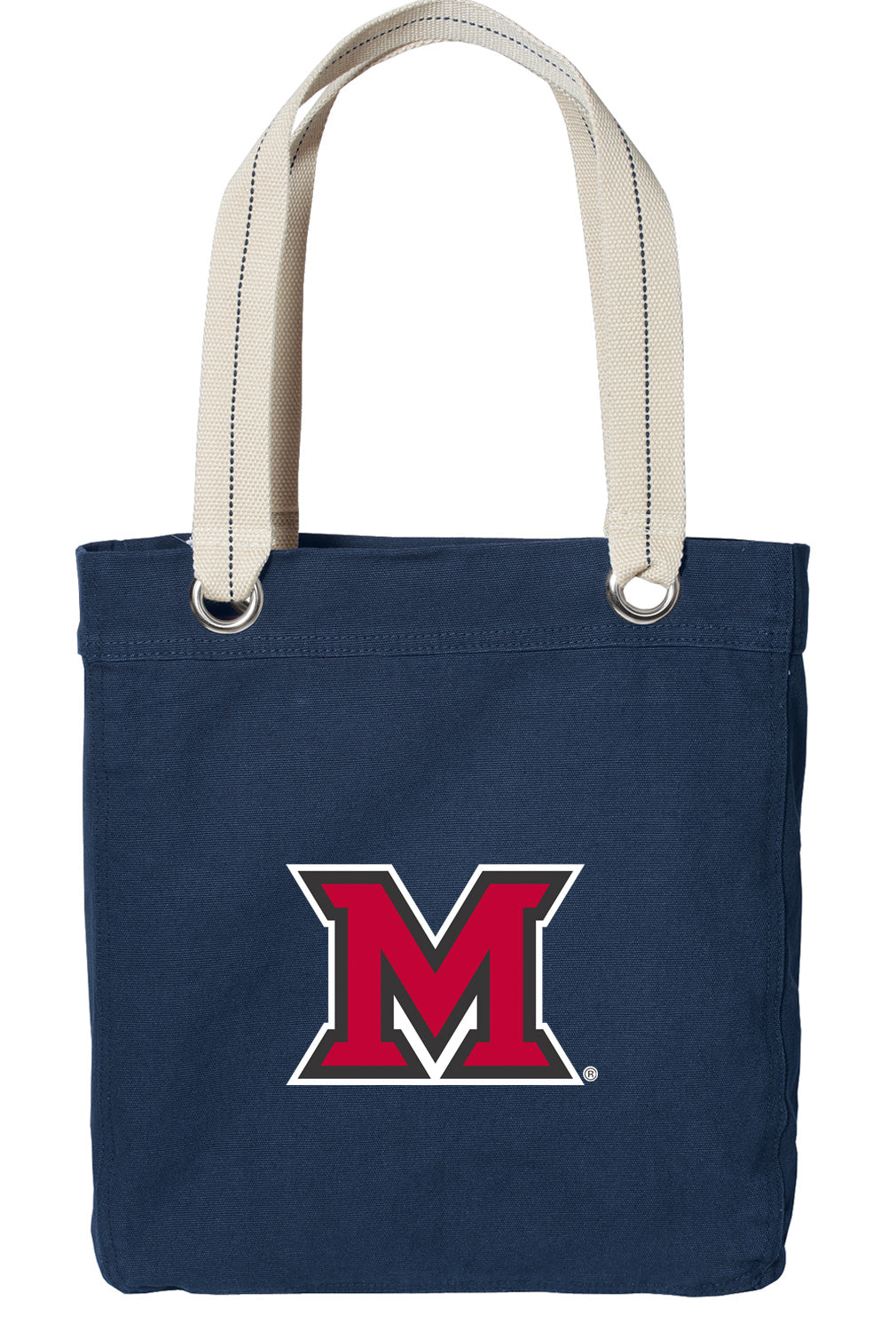 Miami University Tote Bag Miami of Ohio Deluxe Canvas Shoulder Bag