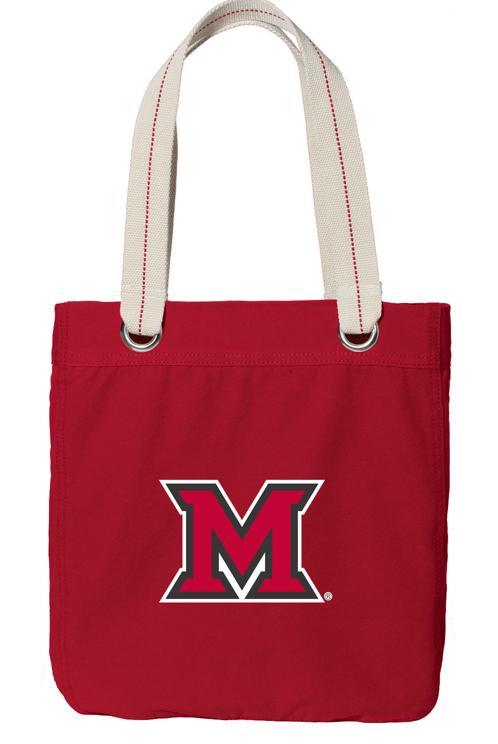 Miami University Tote Bag Miami of Ohio Deluxe Canvas Shoulder Bag