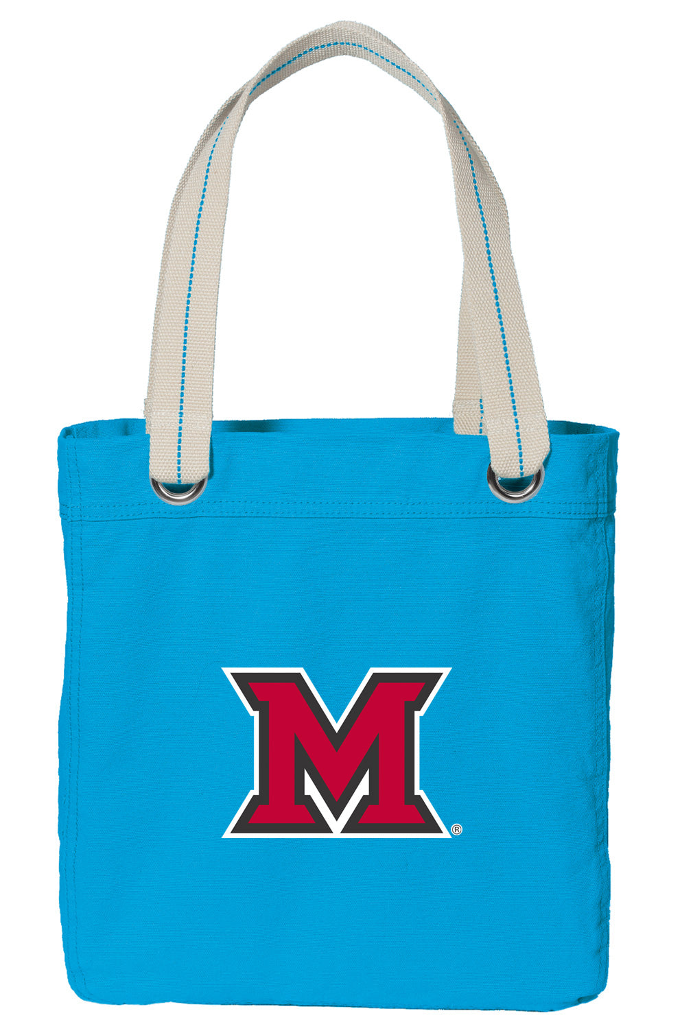 Miami University Tote Bag Miami of Ohio Deluxe Canvas Shoulder Bag