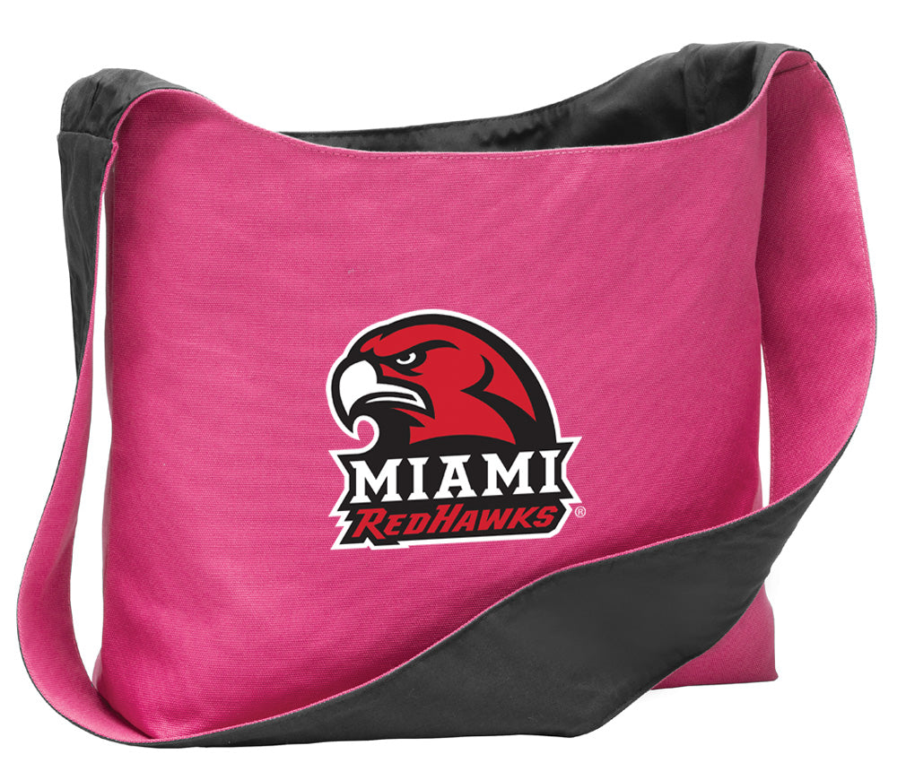 Miami University Cross Body Bag Miami University RedHawks Shoulder Tote Bag - Sling Style