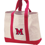 Miami University Canvas Tote Bag Miami University RedHawks Classic Tote