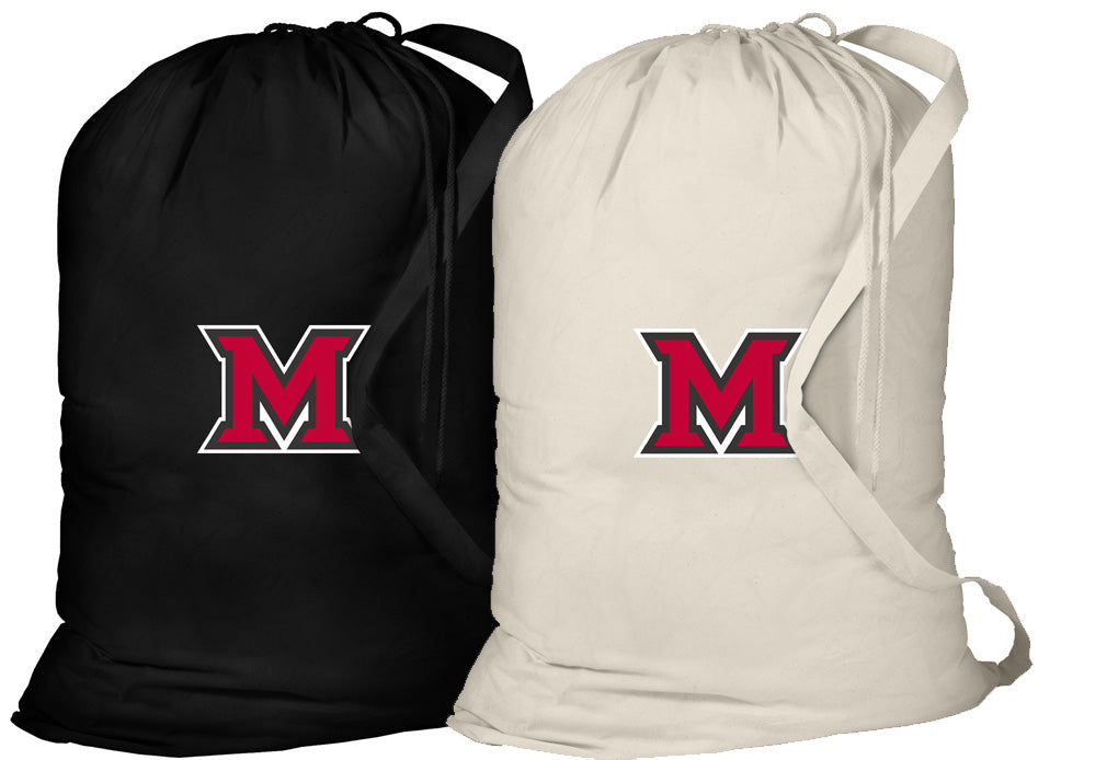 Miami University Laundry Bags 2 PC Set Miami of Ohio Clothes Bags