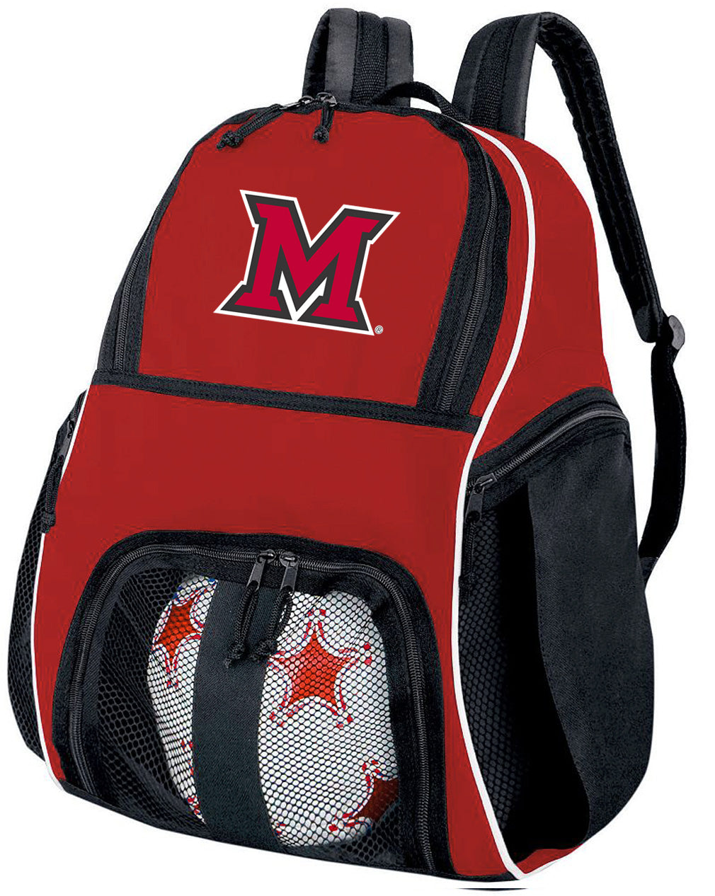 Miami University Soccer Ball Backpack or Miami of Ohio Volleyball Sports Gear Bag