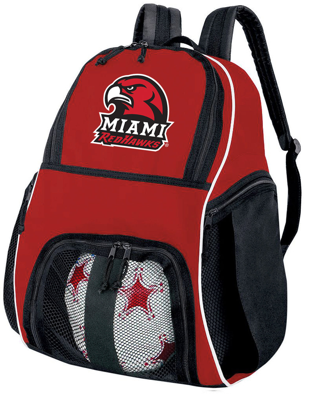 Miami University Soccer Ball Backpack or Miami University RedHawks Volleyball Sports Gear Bag