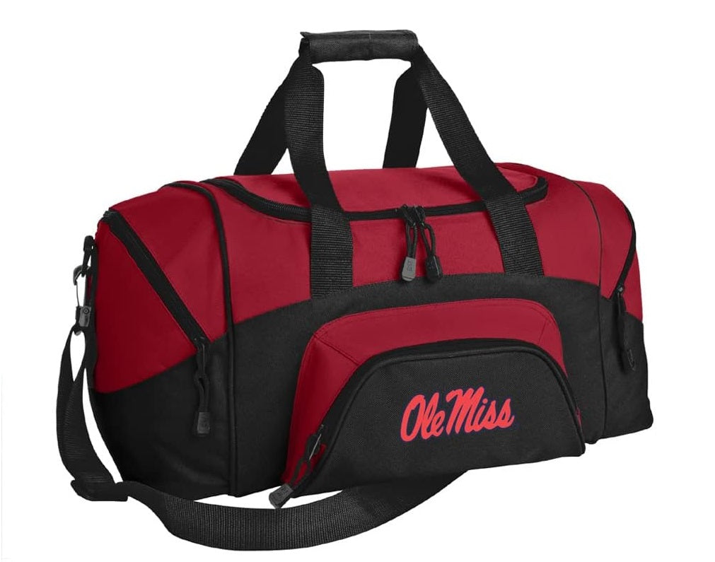 Ole Miss Small Duffel Bag University of Mississippi Carryon Suitcase or Gym Bag