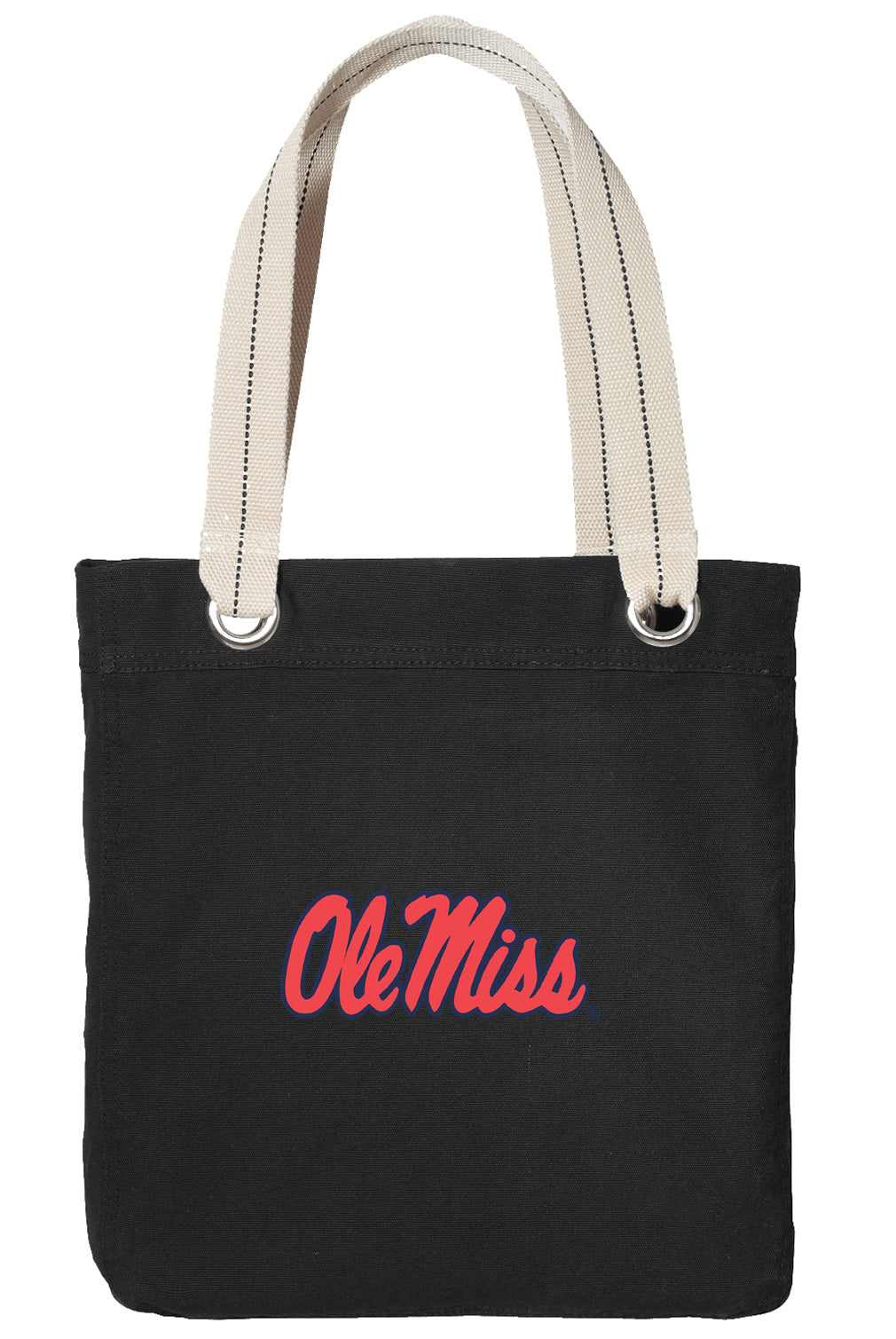 Ole Miss Tote Bag University of Mississippi Deluxe Canvas Shoulder Bag