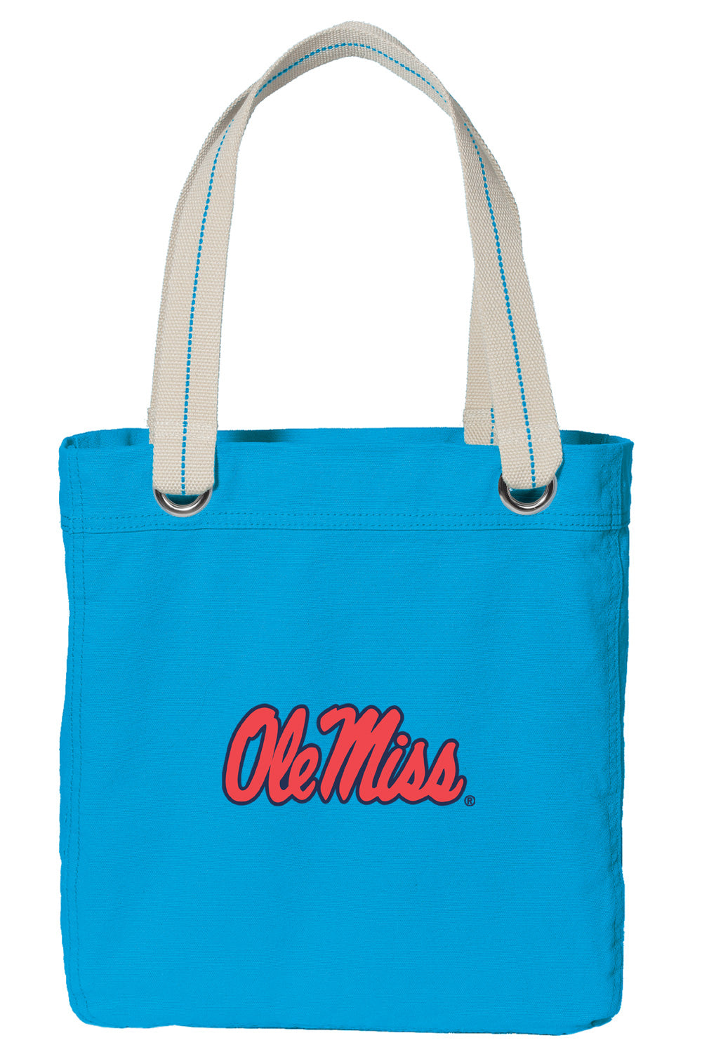 Ole Miss Tote Bag University of Mississippi Deluxe Canvas Shoulder Bag