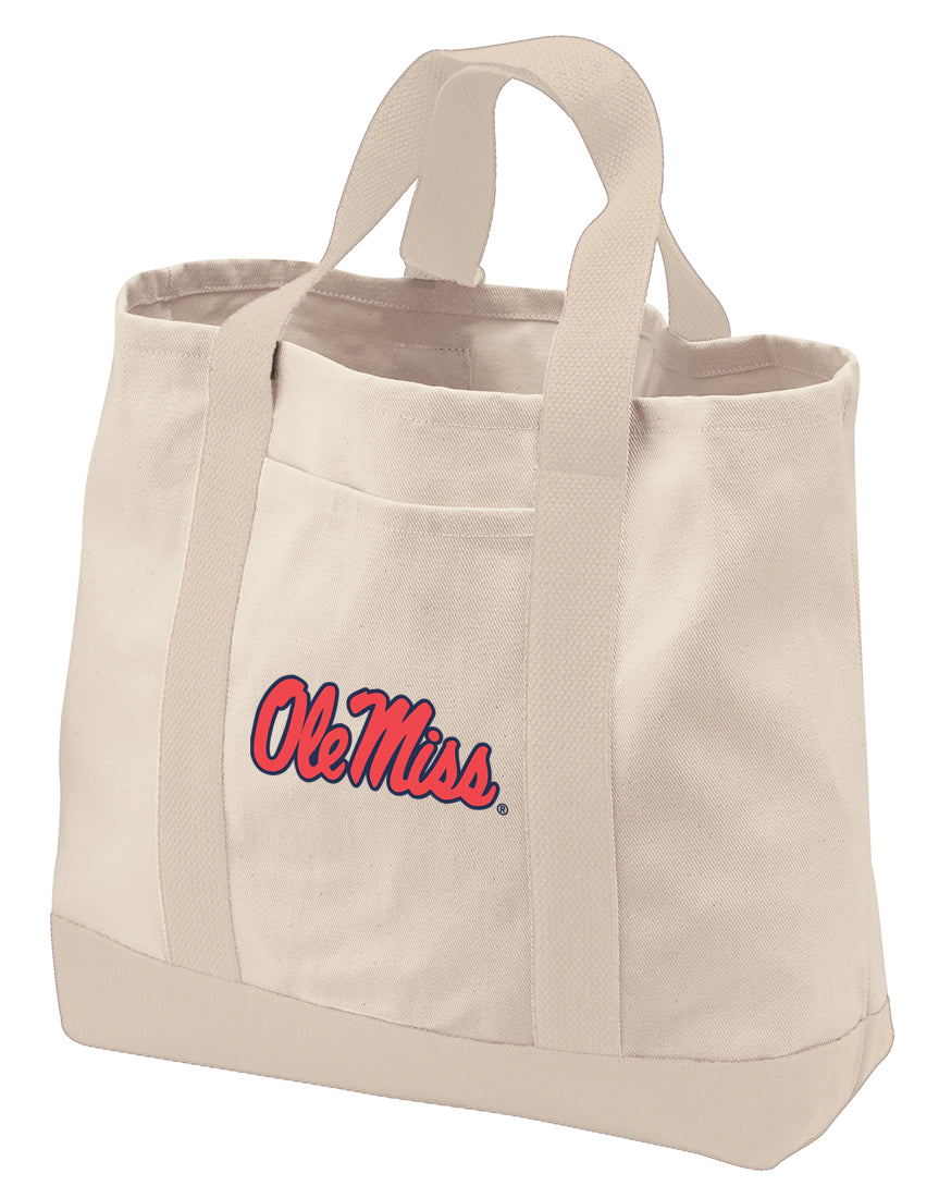 Ole Miss Canvas Tote Bag University of Mississippi Classic Tote