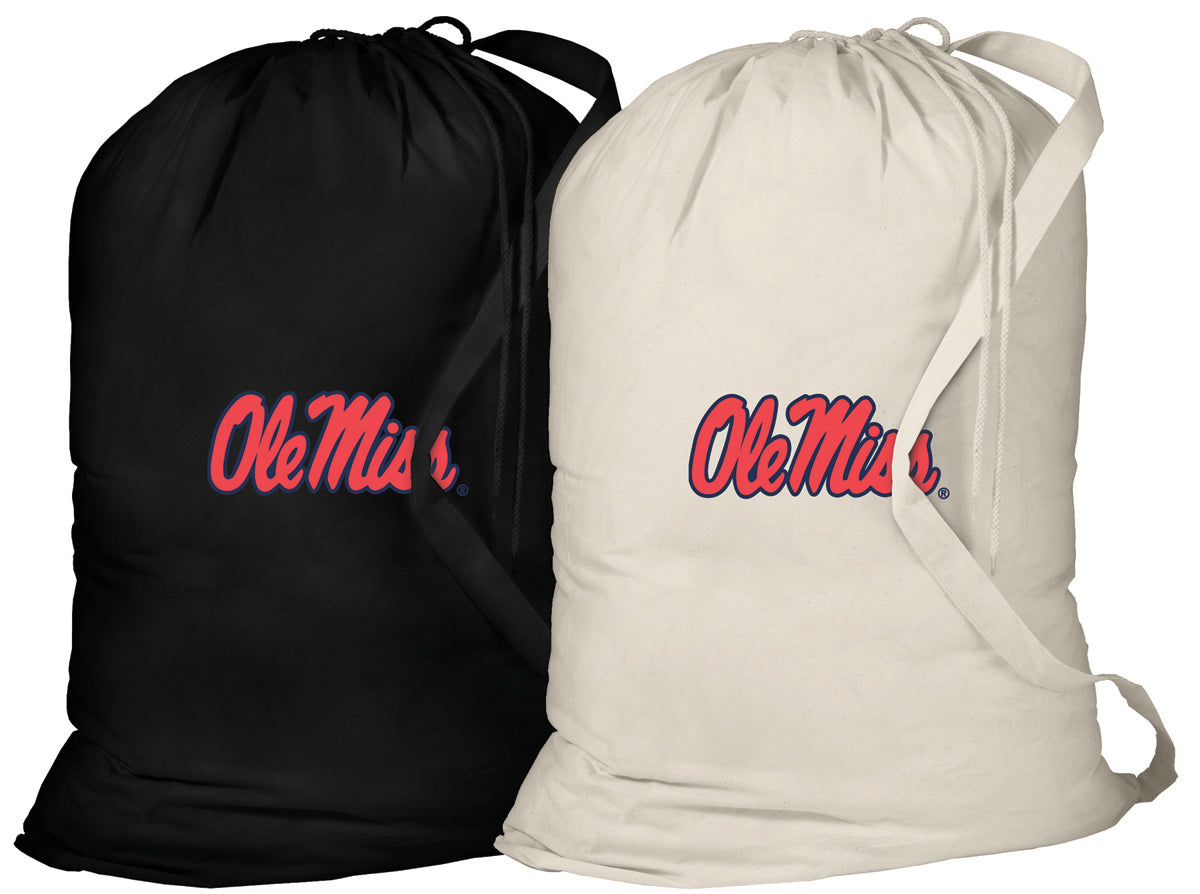 Ole Miss Laundry Bags 2 PC Set University of Mississippi Clothes Bags