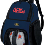 Ole Miss Soccer Ball Backpack or University of Mississippi Volleyball Sports Gear Bag