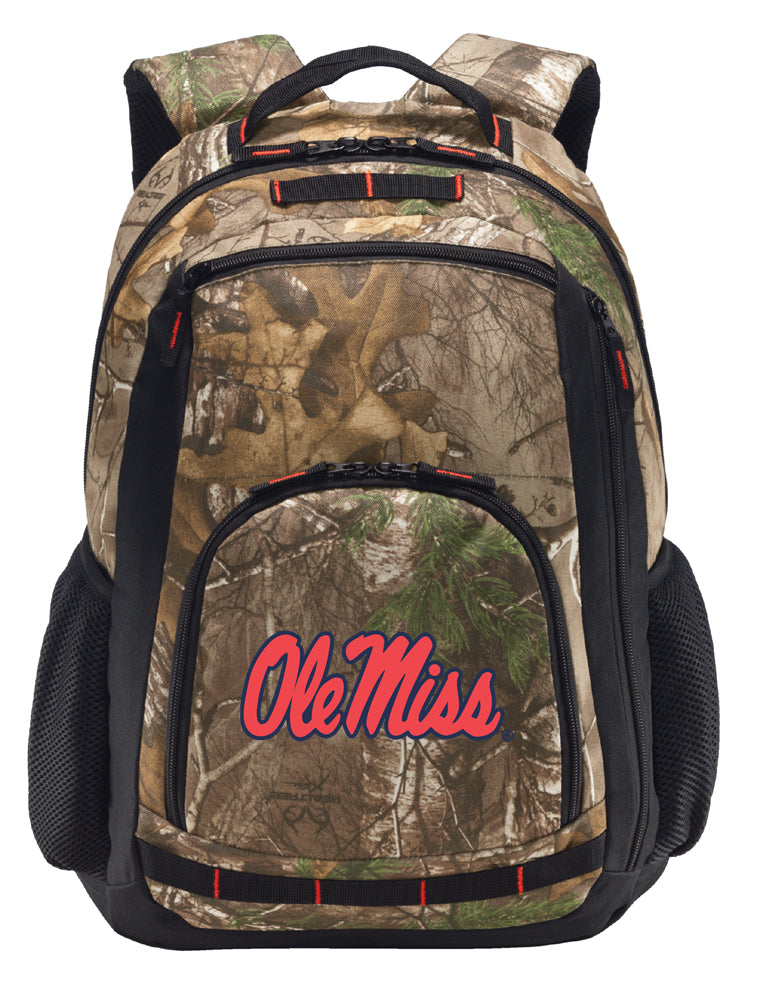 Ole Miss Camo Backpack University of Mississippi Laptop Computer Backpack