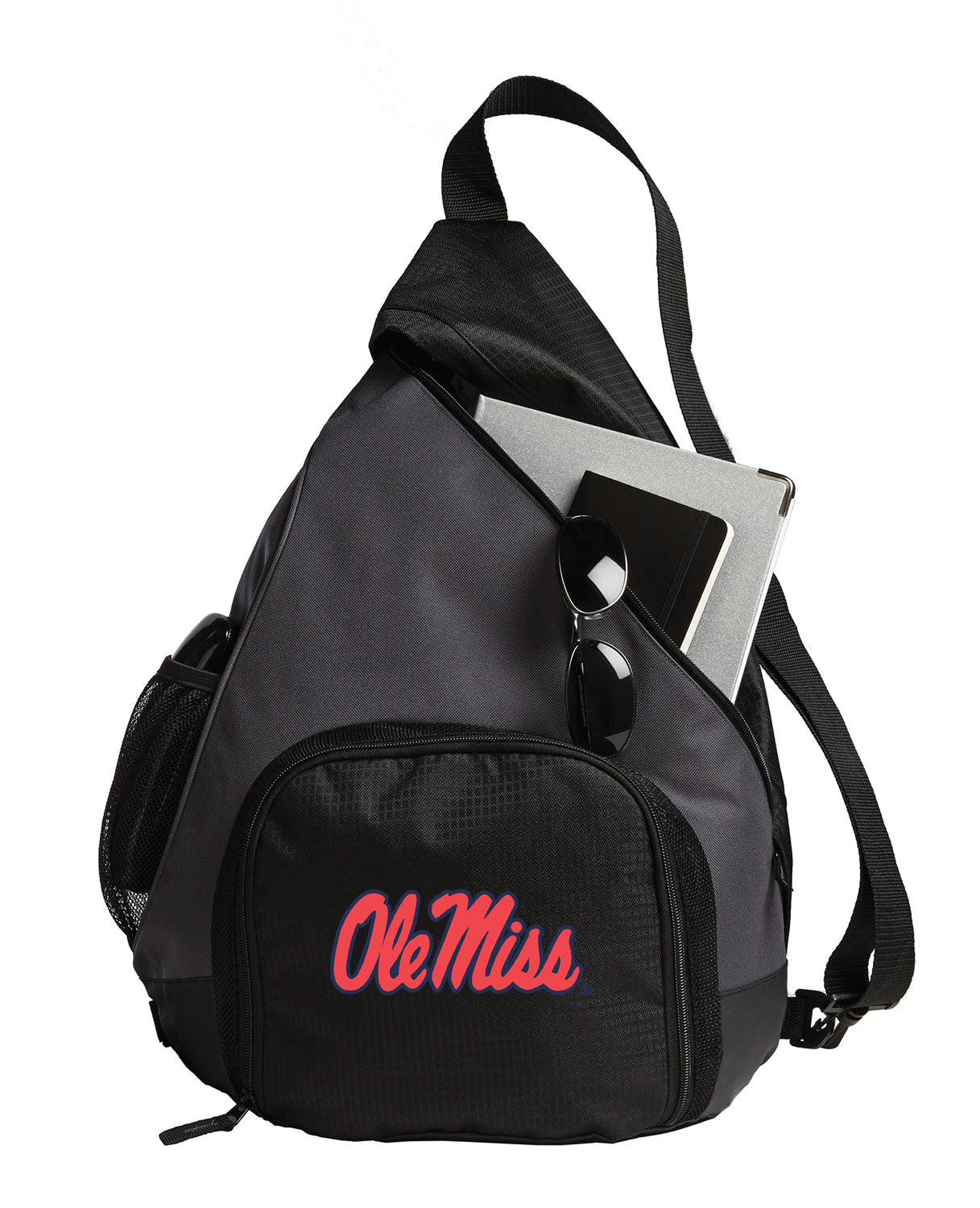 Ole Miss Sling Backpack University of Mississippi Bag with Soccer Ball or Volleyball Bag Sports Gear Compartment Practice Bag