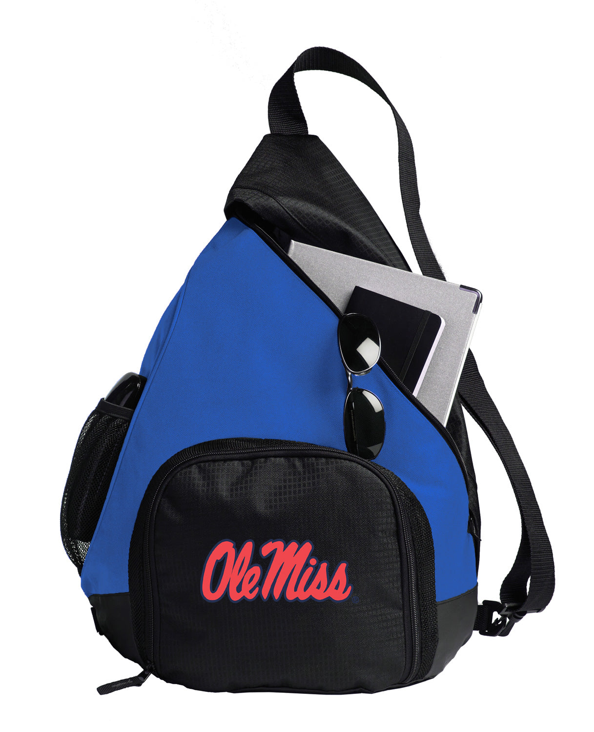 Ole Miss Sling Backpack University of Mississippi Bag with Soccer Ball or Volleyball Bag Sports Gear Compartment Practice Bag