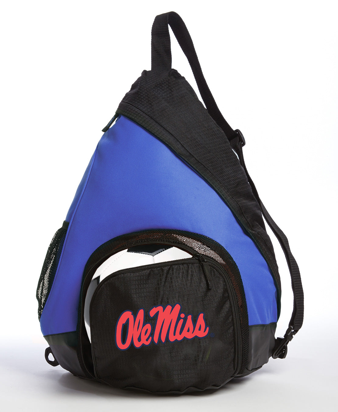 Ole Miss Sling Backpack University of Mississippi Bag with Soccer Ball or Volleyball Bag Sports Gear Compartment Practice Bag