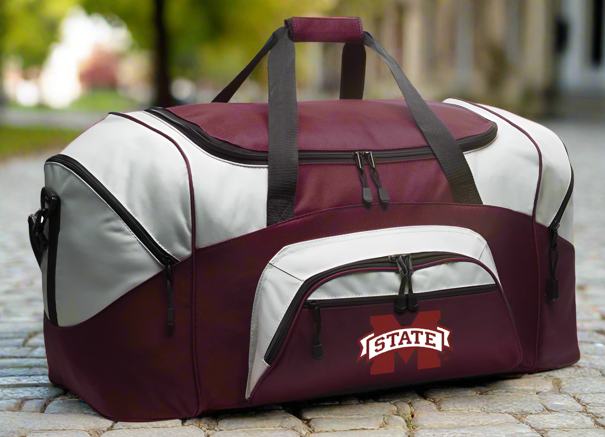 Mississippi State Large Duffel Bag MSU Bulldogs Suitcase Luggage Bag