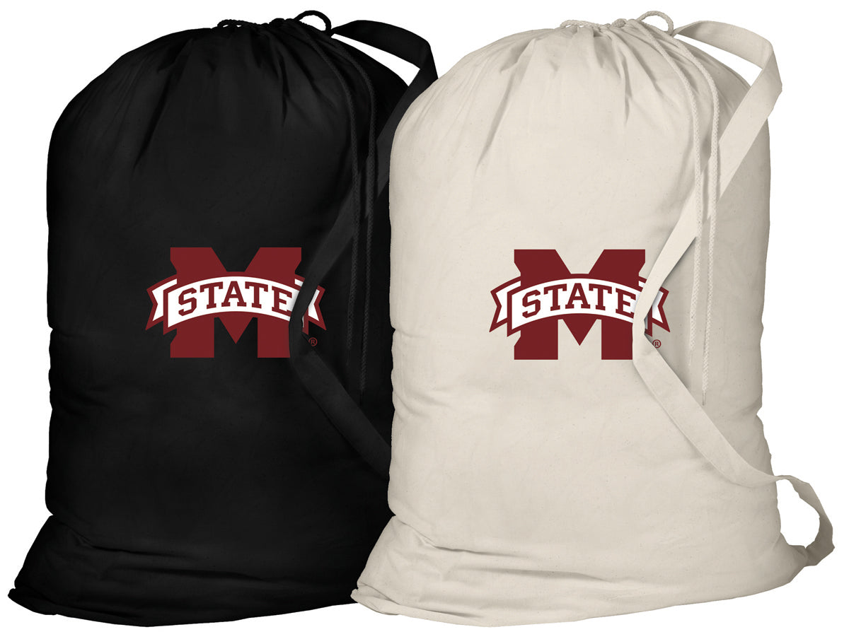 Mississippi State Laundry Bags 2 PC Set Mississippi State Bulldogs Clothes Bags