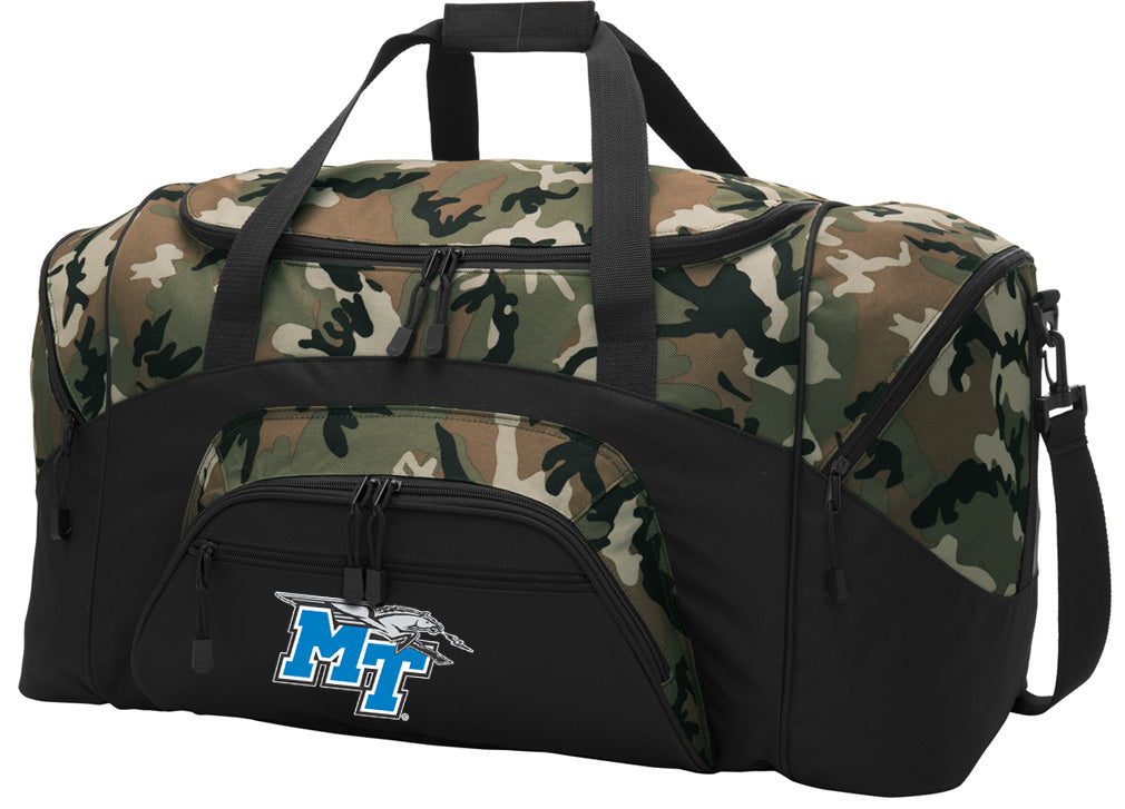 Middle Tennessee Large Camo Duffel Bag MTSU Suitcase or Sports Gear Bag