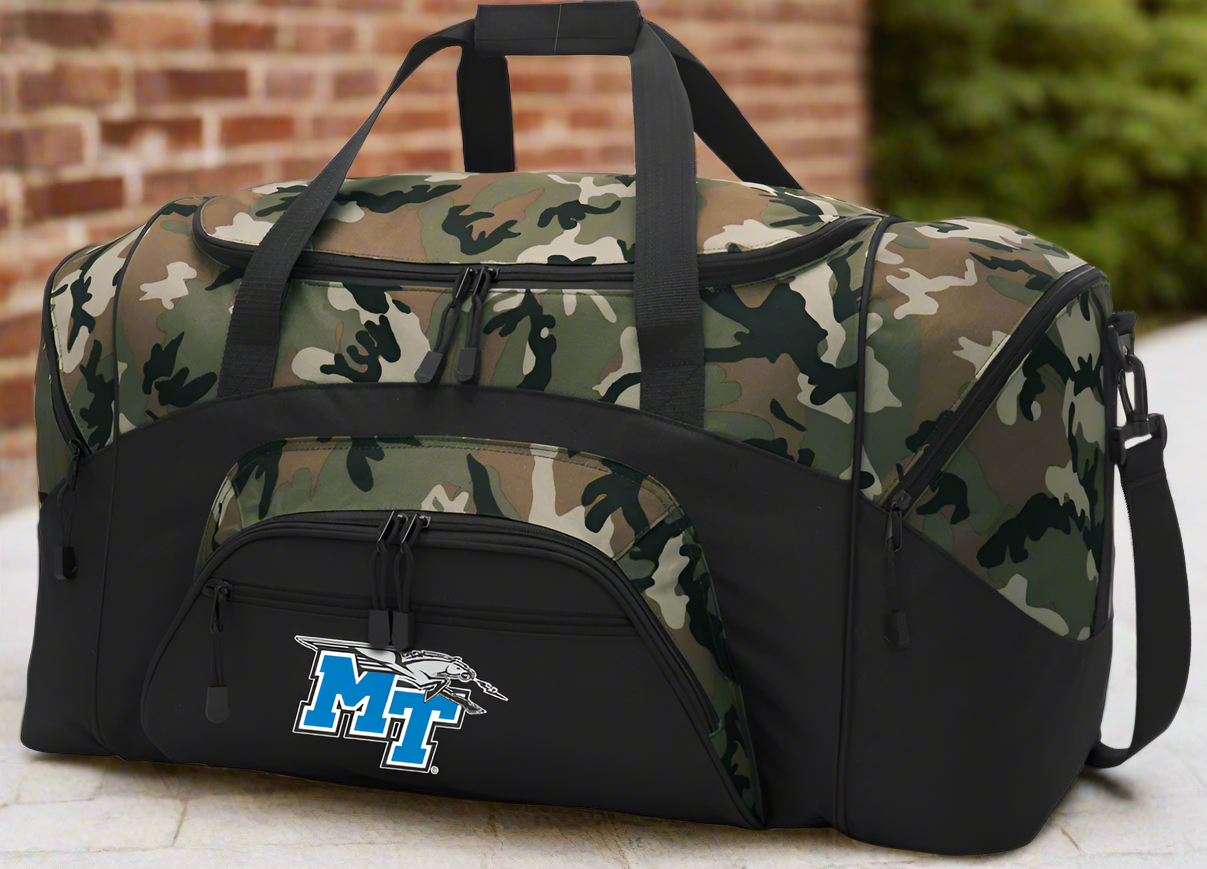 Middle Tennessee Camo Duffel Bag MTSU Suitcase or Sports Gear Bag