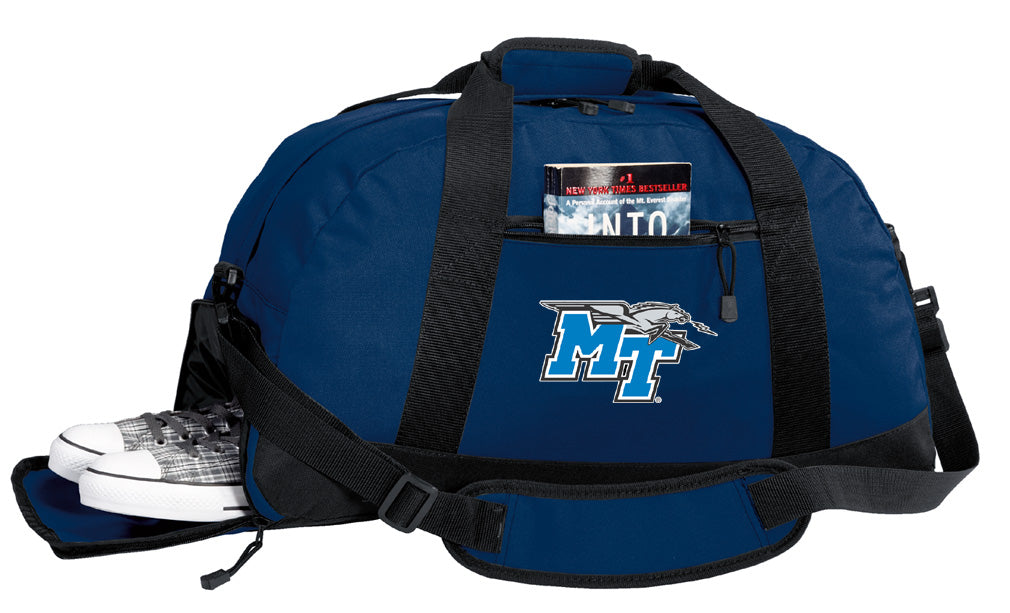 Middle Tennessee Duffel Bag MTSU Gym or Sports Bag with Shoe Pocket