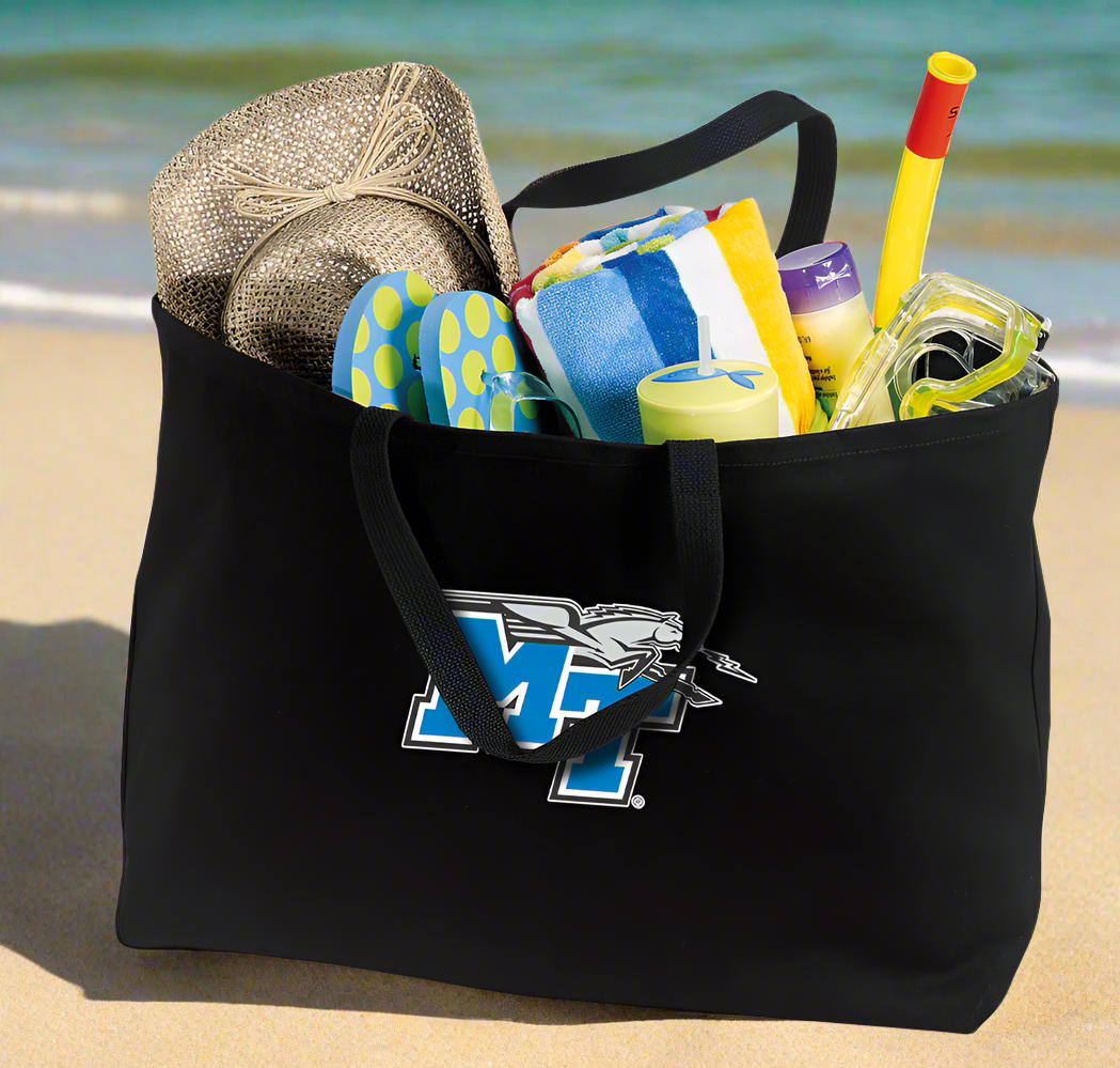 Middle Tennessee Large Tote Bag MTSU Jumbo Tote for Beach Pool or Travel