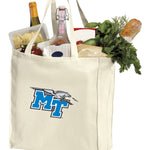 Middle Tennessee Grocery Shopping Bag MTSU Reusable Cotton Bag