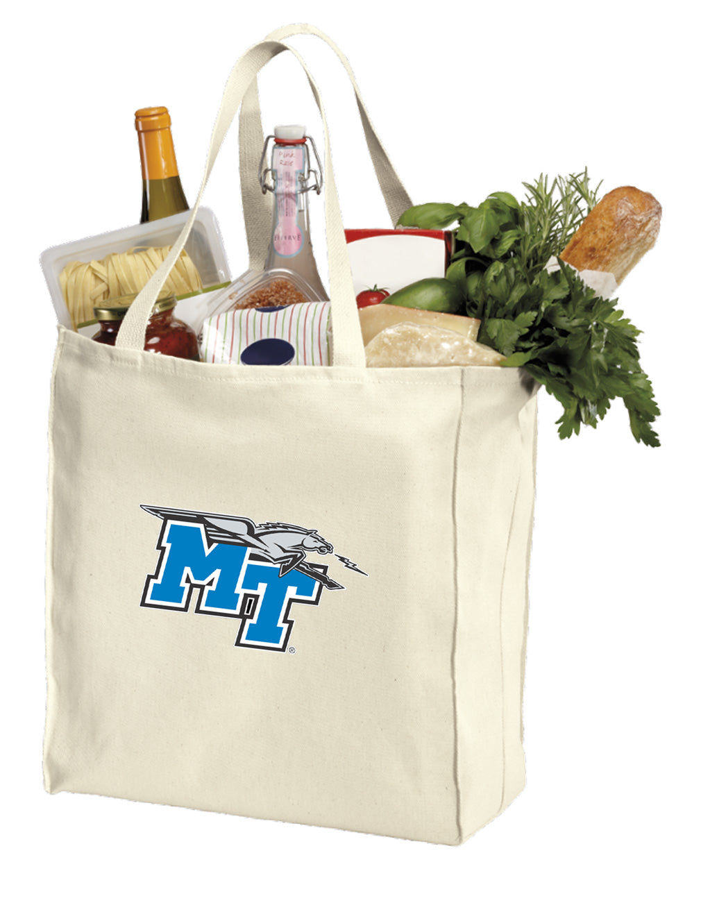 Middle Tennessee Grocery Shopping Bag MTSU Reusable Cotton Bag