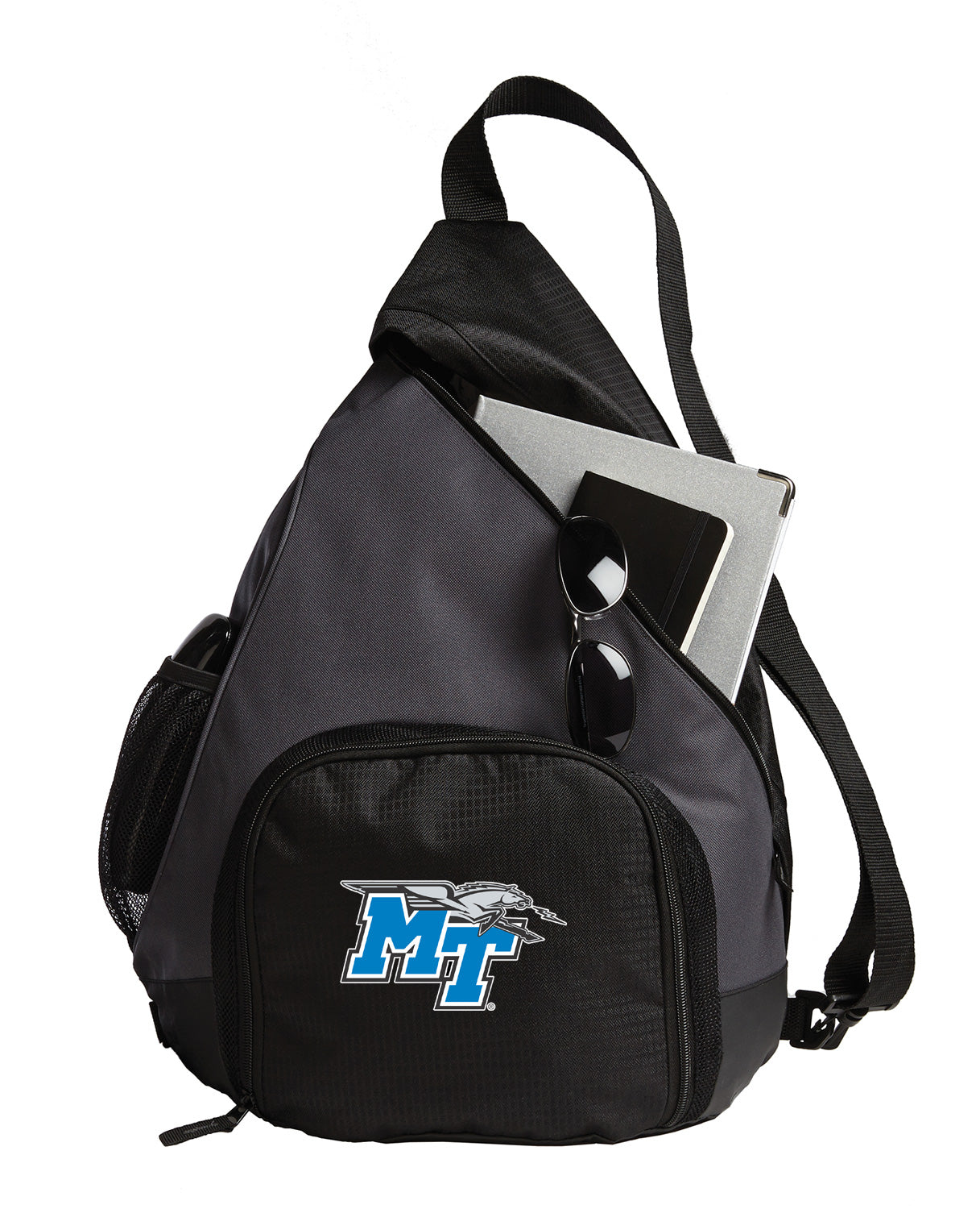 Middle Tennessee Sling Backpack MTSU Bag with Soccer Ball or Volleyball Bag Sports Gear Compartment Practice Bag