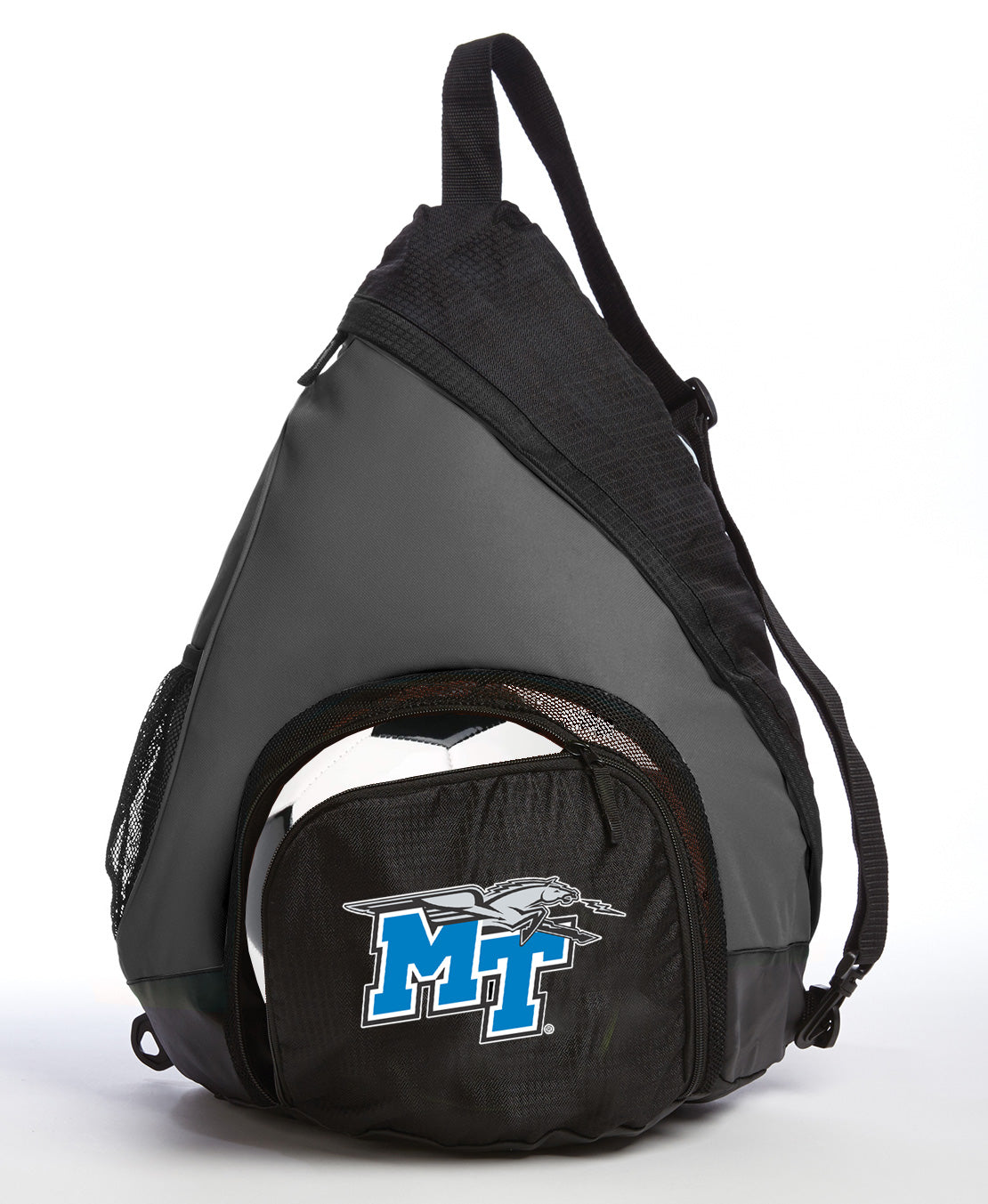 Middle Tennessee Sling Backpack MTSU Bag with Soccer Ball or Volleyball Bag Sports Gear Compartment Practice Bag