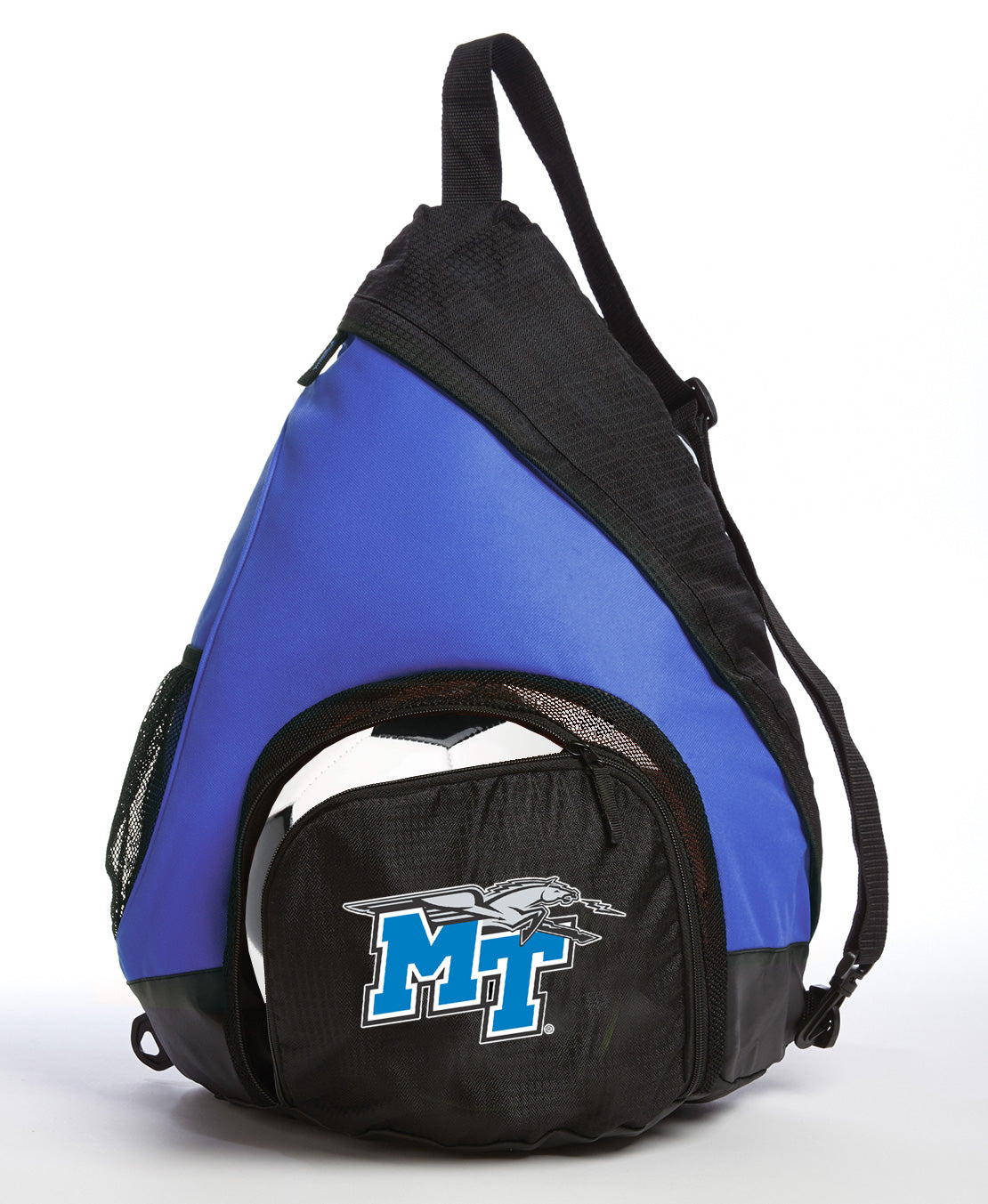 Middle Tennessee Sling Backpack MTSU Bag with Soccer Ball or Volleyball Bag Sports Gear Compartment Practice Bag