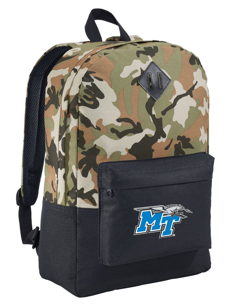 Middle Tennessee Camo Backpack MTSU Medium Classic Style Backpack