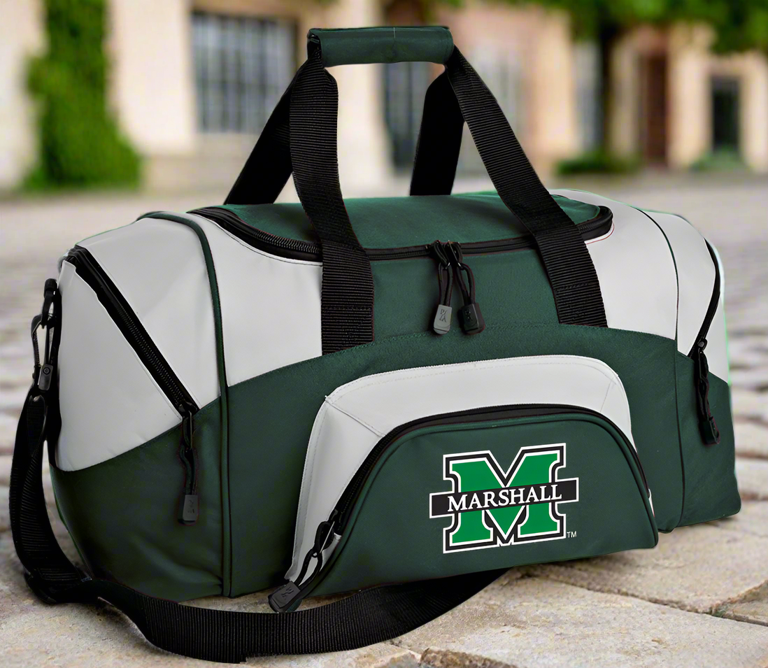 Marshall University Small Duffel Bag MU Herd Carryon Suitcase or Gym Bag