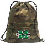 Marshall University Camo Drawstring Backpack MU Herd Hoody Style Cinch Pack Bag