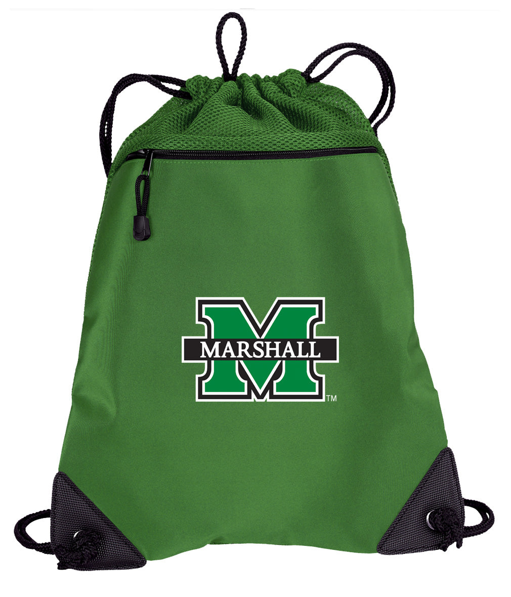 Marshall University Drawstring Backpack MU Herd Cinch Pack - Mesh & Microfiber