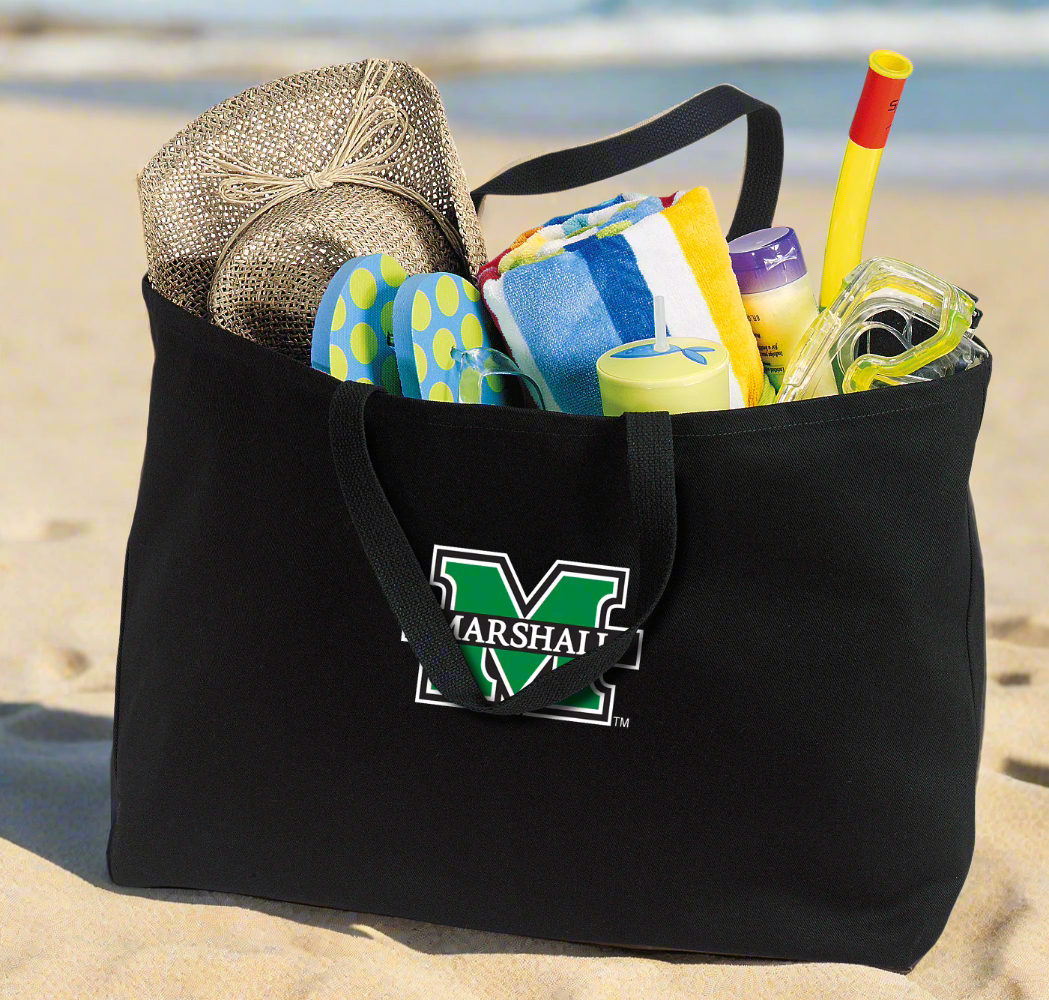 Marshall University Large Tote Bag MU Herd Jumbo Tote for Beach Pool or Travel