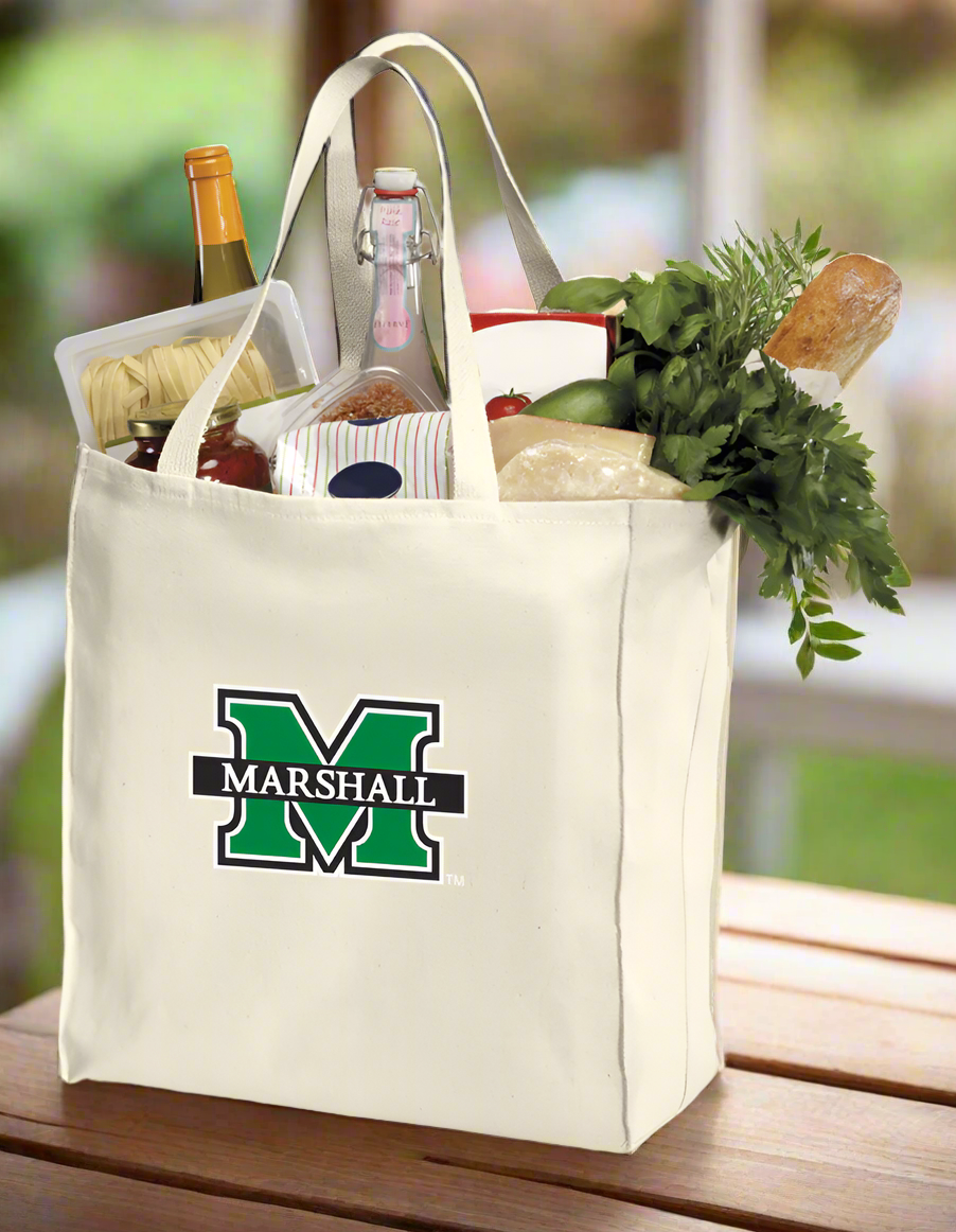 Marshall University Grocery Shopping Bag MU Herd Reusable Cotton Bag