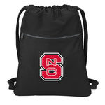 NC State Canvas Drawstring Backpack Wolfpack Cotton Cinch Pack Bag