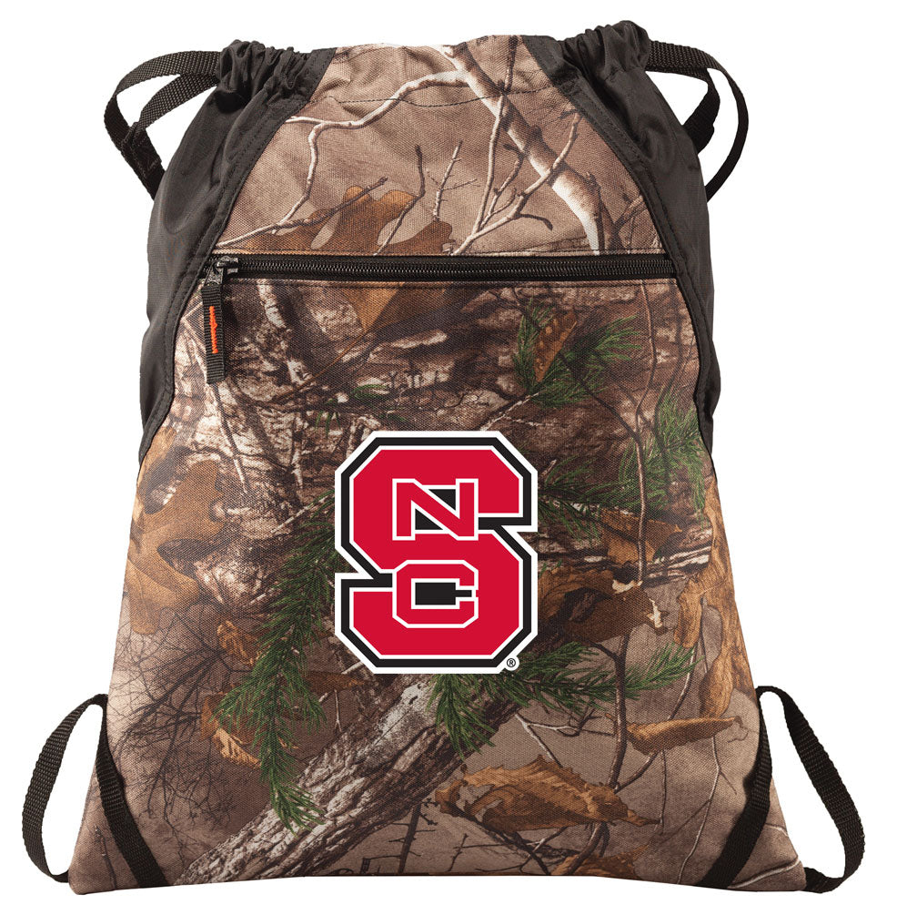 NC State Camo Cinch Pack Wolfpack Drawstring Backpack Bag