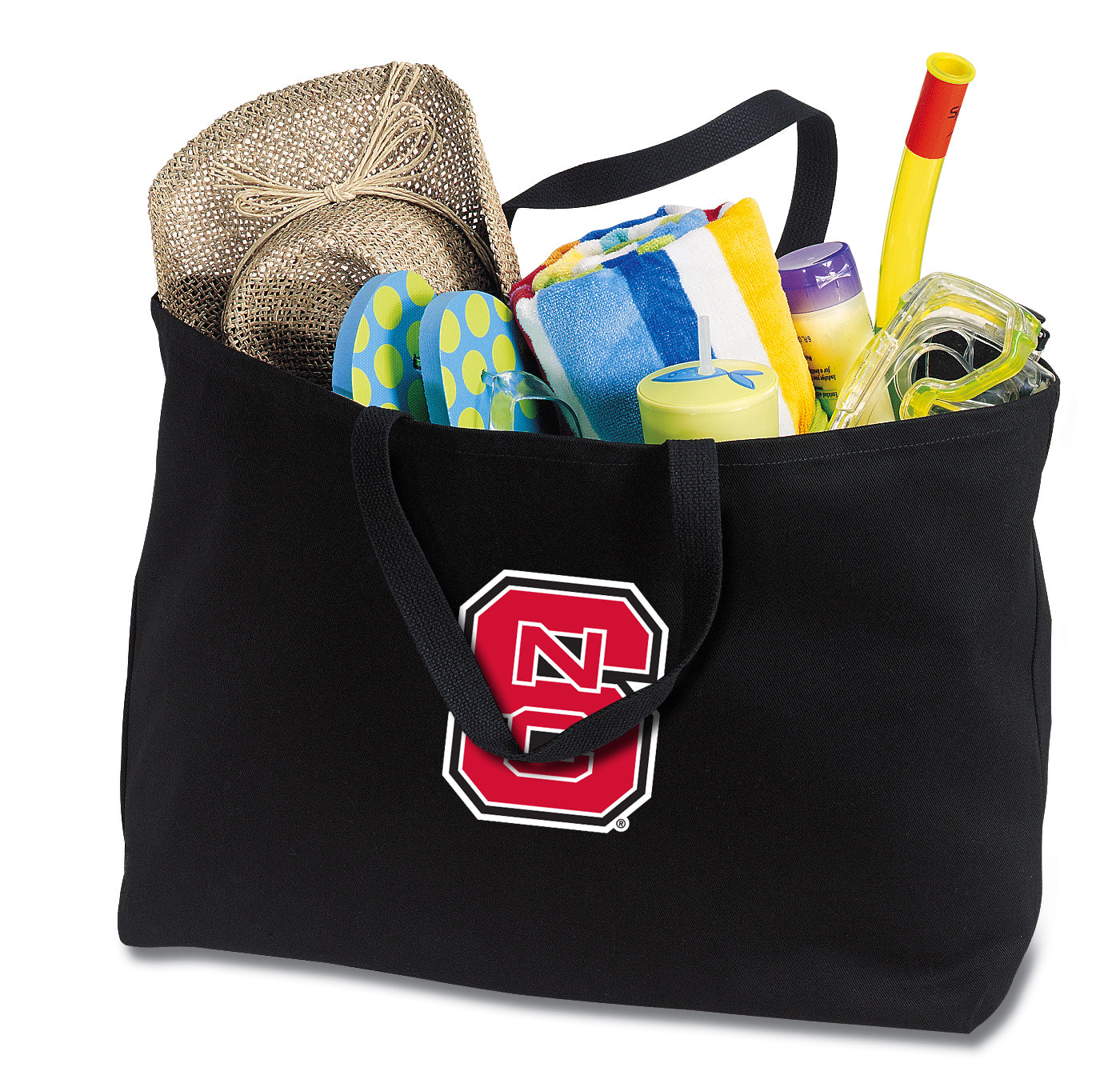 NC State Large Tote Bag Wolfpack Jumbo Tote for Beach Pool or Travel