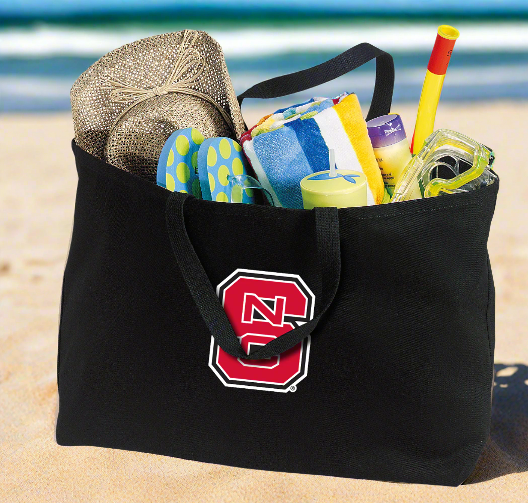 NC State Large Tote Bag Jumbo Tote for Beach Pool or Travel