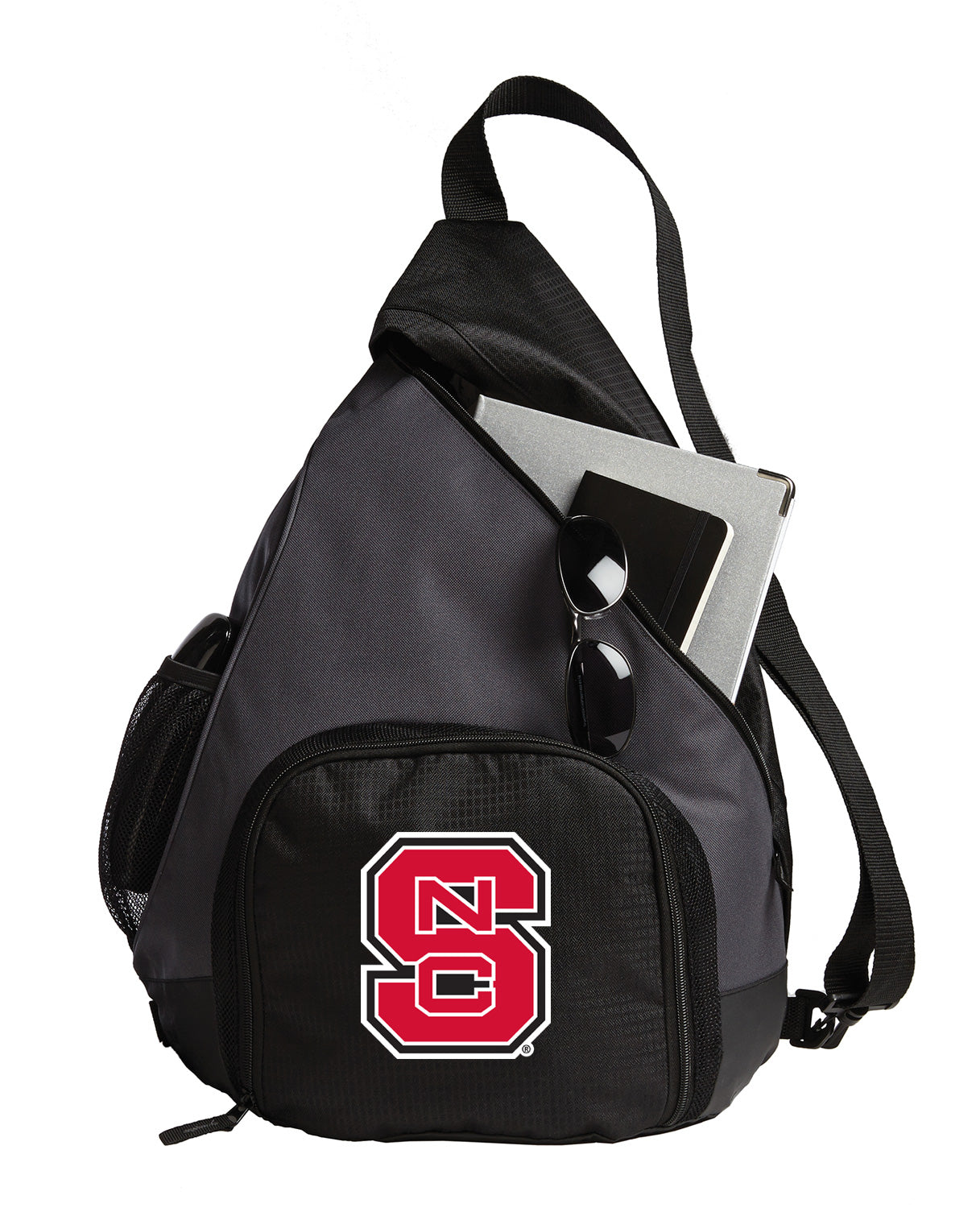 NC State Sling Backpack Wolfpack Bag with Soccer Ball or Volleyball Bag Sports Gear Compartment Practice Bag