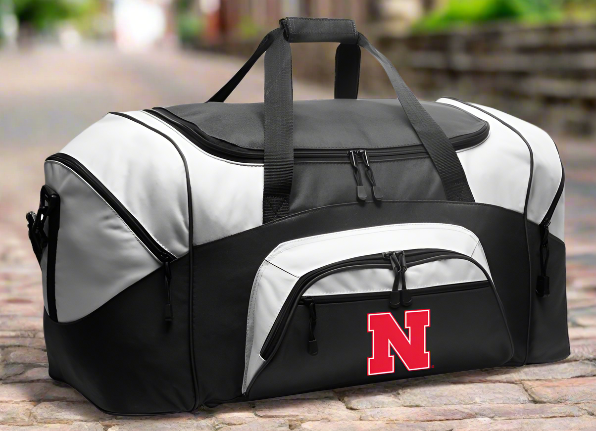 Nebraska Large Duffel Bag Nebraska Huskers Suitcase Luggage Bag