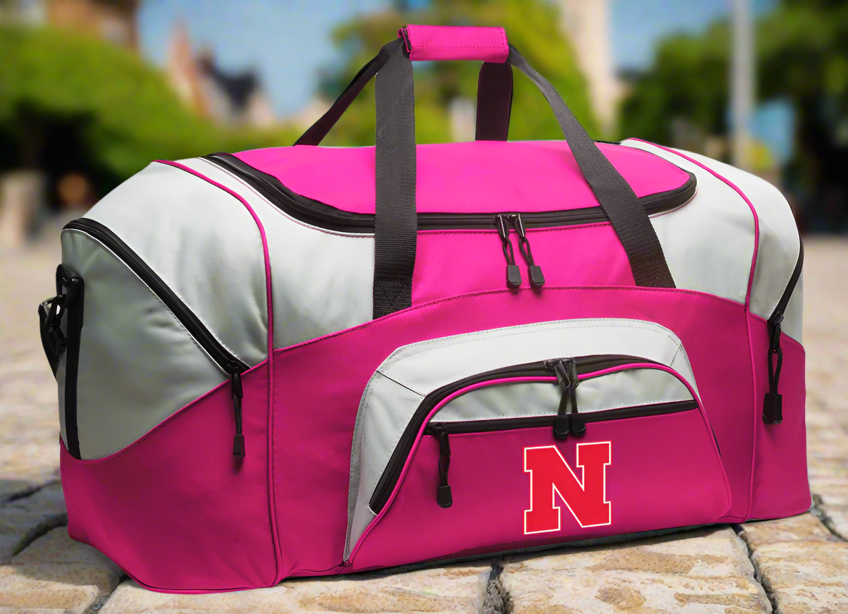 Nebraska Large Duffel Bag Nebraska Huskers Suitcase Luggage Bag