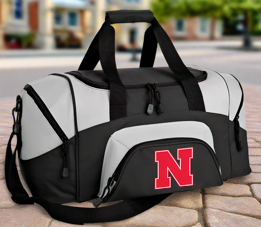 Nebraska Small Duffel Bag Nebraska Huskers Carryon Suitcase or Gym Bag