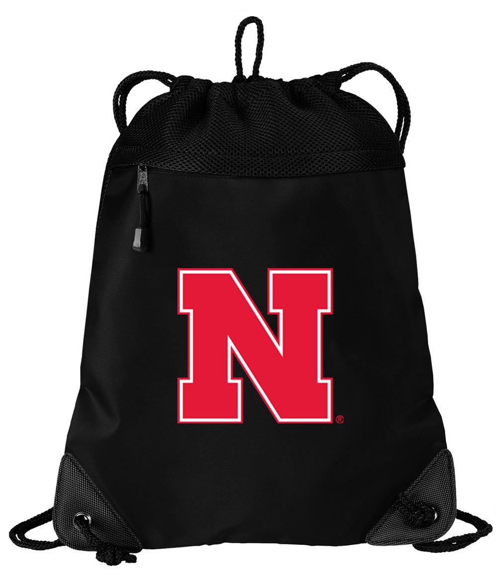 Nebraska Drawstring Backpack Nebraska Huskers Cinch Pack - Mesh & Microfiber