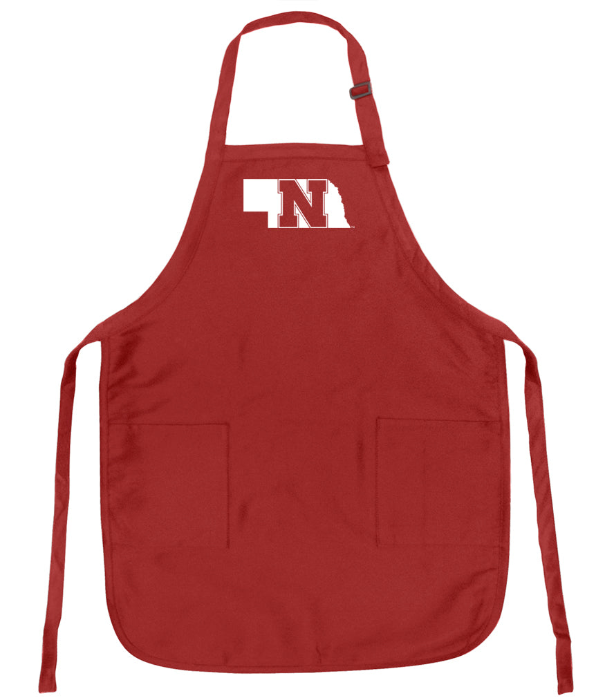 Nebraska Logo Apron Nebraska Huskers Apron - Stain Resistant Fabric