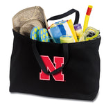 University of Nebraska Large Tote Bag Jumbo Tote for Beach Pool or Travel