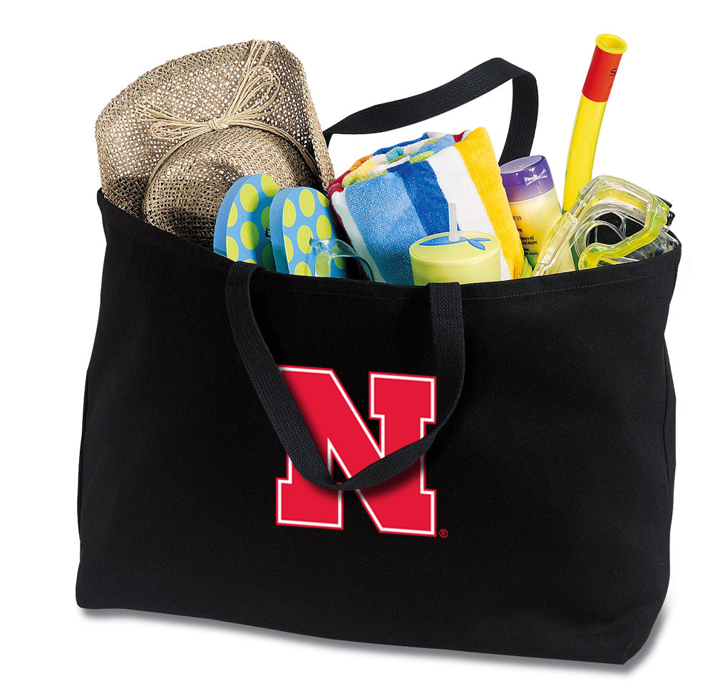 University of Nebraska Large Tote Bag Jumbo Tote for Beach Pool or Travel