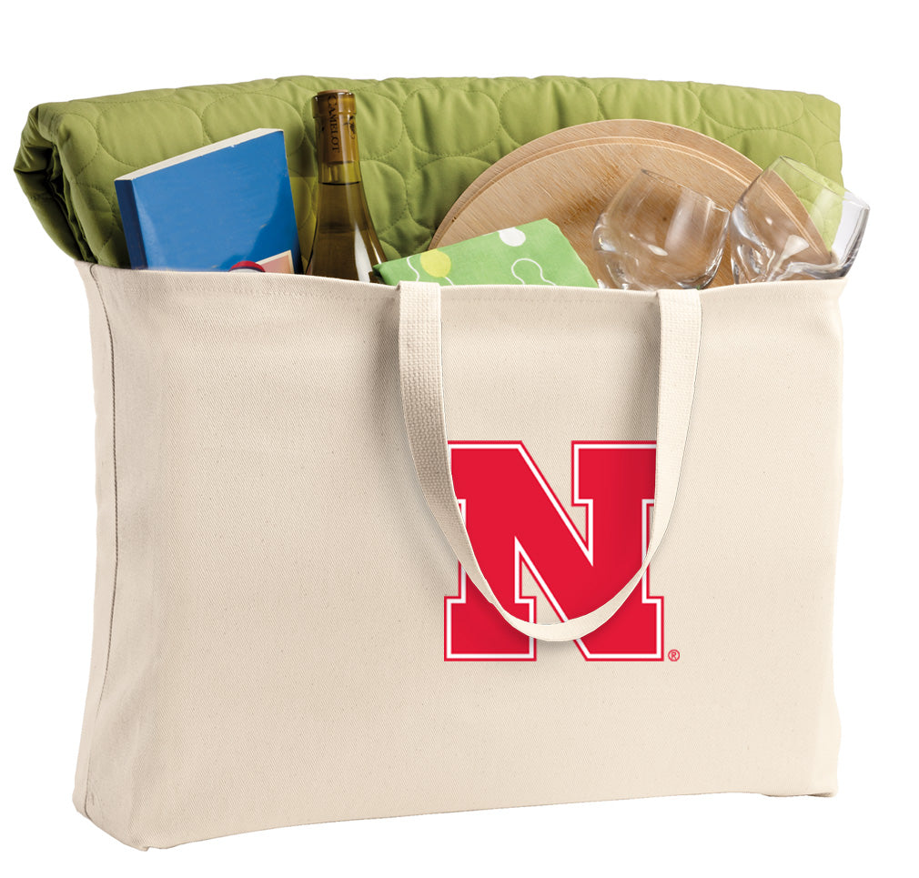 University of Nebraska Large Tote Bag Jumbo Tote for Beach Pool or Travel